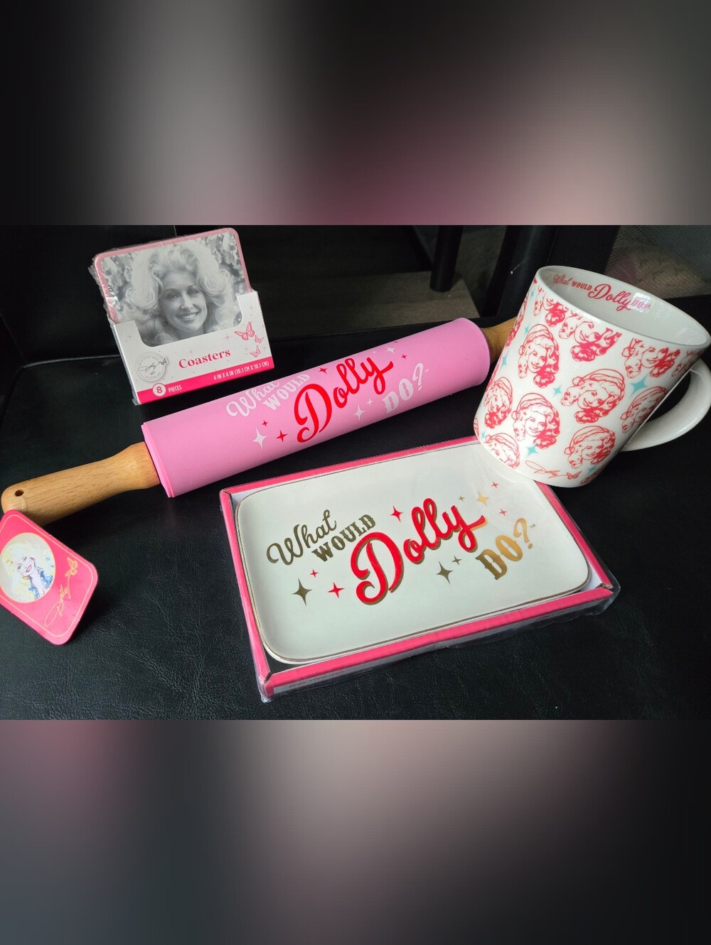 NWT Dolly Parton "What Would Dolly Do?" Kitchen 4-Piece Bundle